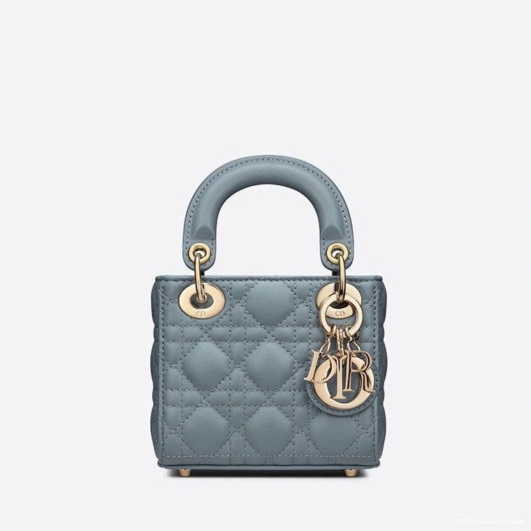 Cheap Lady Sky Bag Cannage Blue Dior Lambskin Micro 0805 Luxury